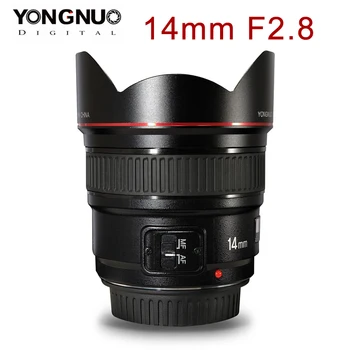 Yongnuo 14 мм F2.8 Сверхширокоугольный Полнокадровый объектив Prime Для Canon EF Nikon F mount Объектив камеры с автоматической Фокусировкой AF MF YN14mm F2.8