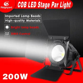 Yonntech 200W COB LED Stage Par Light w/Shade Cool Warm DMX Control DJ Party Lights