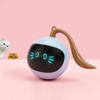 Автоматическая Умная игрушка для Кошек USB Интерактивный Электрический Прыгающий Мяч Самовращающиеся игрушки Катящийся Прыгающий мяч Для домашних животных Котенок Собака Дети