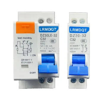 Автоматический выключатель остаточного тока DPNL DZ30LE-32 1P + N 32A 230 В 220 В 50 Гц 60 Гц С защитой от перегрузки по току и утечки RCBO