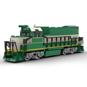 Авторизованный MOC-104688 California Northern GP15 Ретро поезд, строительные блоки, набор игрушек MOC - By Yellow.LXF