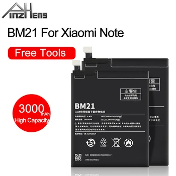 Аккумулятор для телефона PINZHENG BM21 для Xiaomi Note, аккумулятор реальной емкости 3000 мАч, замена мобильного телефона BM21 Bateria с инструментами