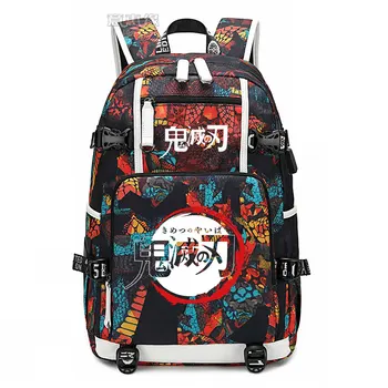 Аниме Demon Slayer Косплей Рюкзак Kimetsu no Yaiba Kamado Tanjirou Мультяшная дорожная сумка для ноутбука, студенческие школьные сумки на плечо