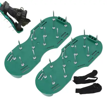 Аэратор для газона, обувь с шипами для газона, Регулируемые Ремни, сандалии с шипами для тяжелых условий эксплуатации с металлической пряжкой