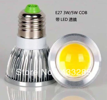 Бесплатная доставка E27/MR16/GU10/GU5.3 3W5W 7W AC85-265V/AC12V/DC12V Высокомощные светодиодные лампочки светодиодный прожектор COB