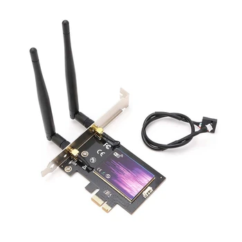 Беспроводная сетевая карта PCI-E для Wifi6 Bluetooth 5,2 Трехдиапазонный Беспроводной адаптер 2,4 ГГц/5,8 ГГц/6E Wifi6 Для ПК
