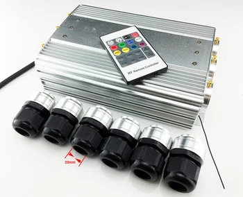 Беспроводной светодиодный волоконно-оптический драйвер 50 Вт RGB для мультисенсорного освещения помещений DIY