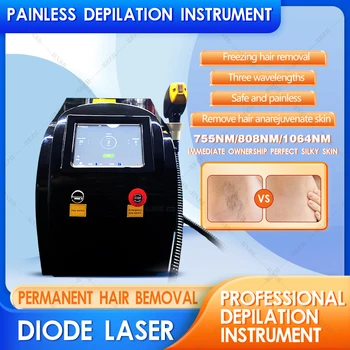 Большая мощность 2500 Вт 755 нм 808 нм 1064 нм Диодный лазерный Эпилятор Регенерация кожи Диодная Безболезненная машина для удаления волос