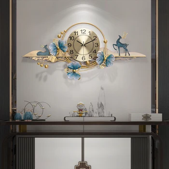 Большие Цифровые Настенные Часы Гостиная Художественная Роспись Бесшумный Механизм Роскошные Настенные Часы Бесплатная Доставка Кухня Reloj Pared Home Decor