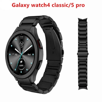 Браслет Samsung Watch 5 с тремя бусинами Galaxy 4 Классическая плоская пряжка из титанового сплава