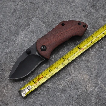 Брендовый черный охотничий карманный нож, Складные ножи 440C, сталь с 57 лезвиями + алюминий + эбонитовая ручка, охотничий нож для выживания в кемпинге
