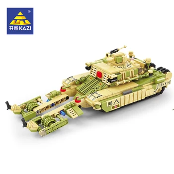 Бронированная модель тральщика Второй мировой войны RU BMR-3M MOC, строительный блок, танк M1A2 в сборе, детская игрушка, подарок на День рождения