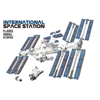 В НАЛИЧИИ 60004 Идеи Строительные блоки для Международной космической станции Кирпичи Классическая Модель Детская Игрушка ISS 21321 Детский подарок