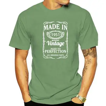 Винтажная футболка 1951 71 года, Мужская хлопковая футболка с коротким рукавом, футболка Camiseta, Забавная новинка на 70-й день рождения