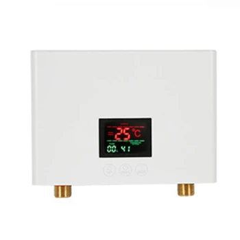 Водонагреватель 110V 220V Для ванной Кухни Настенный Электрический водонагреватель ЖК-дисплей Температуры Белый EU Plug