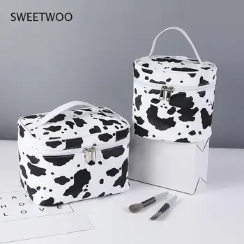 Водонепроницаемая портативная косметичка с рисунком коровы, портативная сумка для туалетных принадлежностей большой емкости, модная водонепроницаемая сумка для стирки