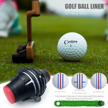 Вращающийся на 360 Градусов Маркер для подкладки мяча для гольфа, шаблон, Маркерная ручка, Позиционирование для гольфа, Повышающая точность удара, Инструменты для гольфа