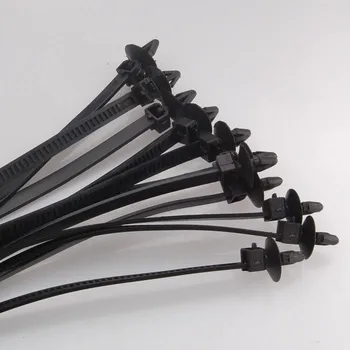 высокое качество, 100 шт./лот, 112x2,5 мм, черные самоблокирующиеся проволочные стяжки, нейлоновая винтовая кабельная стяжка, стяжка на молнии
