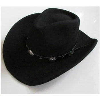 Высококачественная ковбойская шляпа из чистой шерсти для мужчин, западное сомбреро hombre cappello uomo, шляпы для мальчиков-коров на диком Западе для женщин