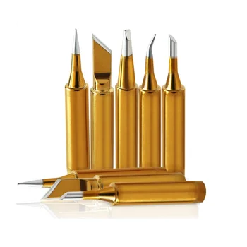 Высококачественный гальванический золотой наконечник для припоя, наконечники для паяльника 900M-T, не содержащие свинца низкотемпературные инструменты для пайки, сварочные инструменты