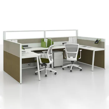 высококачественный модульный компьютерный стол офисная мебель для рабочего места с алюминиевой перегородкой