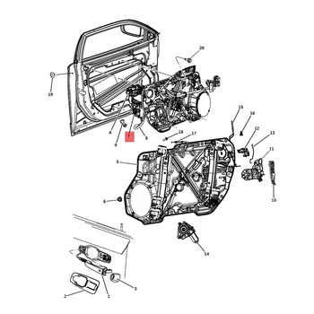 Двигатель защелки привода замка левой передней двери 931-759 68146027AC для Dodge Journey Chrysler 300 Cherokee