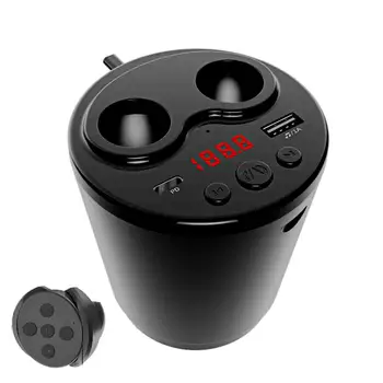 Двойной Прикуриватель Cup Style 10 Вт Bluetooth Универсальный многофункциональный автомобильный комплект громкой связи Автомобильное зарядное устройство Автомобильные Аксессуары