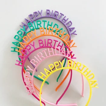 Детская повязка на день рождения, цветные буквы с днем рождения, детский головной убор для взрослых, украшение для вечеринки по случаю дня рождения, реквизит для фотосессии