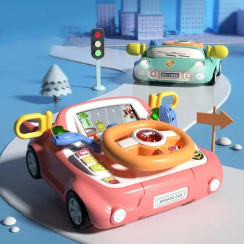 Детские Обучающие Игрушки Автомобильная Игра Игрушки для Мальчика Имитация Рулевого Колеса Со Светомузыкальными Играми Игрушки Детские Подарки