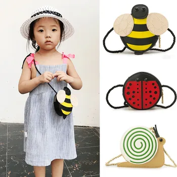 Детские сумки для маленьких девочек, пчелы, божья коровка, детские сумки-мессенджеры для девочек, сумка через плечо, кошелек, детские сумки на плечо