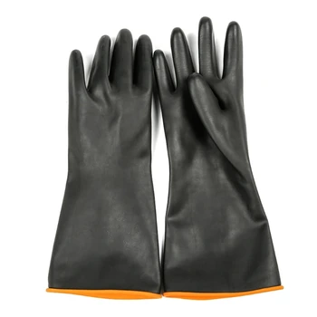 Длинные резиновые водонепроницаемые перчатки для чистки и стирки Длиной 14 дюймов, удлиненные латексные перчатки из промышленной кислоты, толстые Перчатки Прямая доставка
