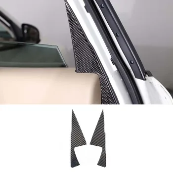 Для Nissan Pathfinder 2013-2018 мягкая треугольная панель задней двери автомобиля из углеродного волокна, декоративная наклейка, аксессуары для интерьера автомобиля