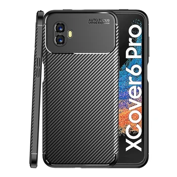 Для Samsung Galaxy Xcover 6 Pro Чехол Samsung XCover 6 Pro Мягкий Чехол из Углеродного волокна Samsung X Cover 5 XCover Pro 2 6 XCover6 Pro