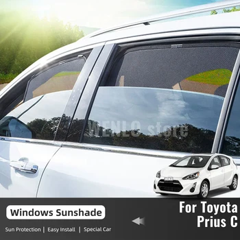Для Toyota Prius C Aqua 2011-2021, Солнцезащитный козырек на боковое окно, магнитный автомобильный солнцезащитный козырек, рамка лобового стекла, шторы, щит