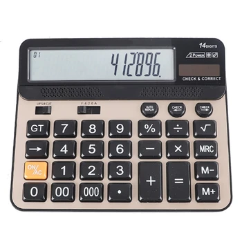 Домашний офис, 14-значный электронный калькулятор, Настольный калькулятор с большим экраном