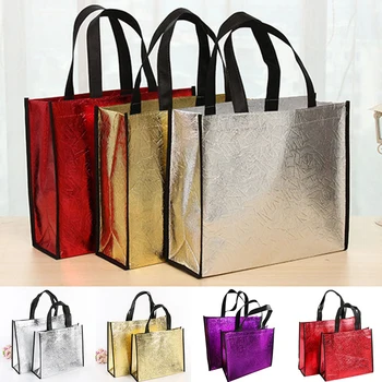 Женская Складная лазерная сумка для покупок, Многоразовая эко-сумка, Водонепроницаемая тканевая нетканая сумка, сумки для хранения большой емкости, прочные дорожные сумки