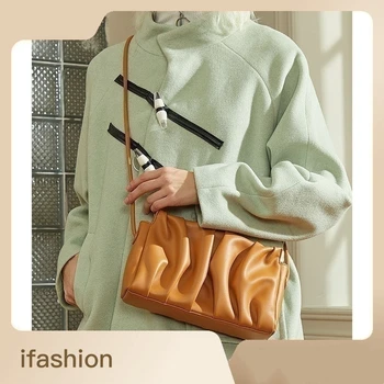 Женская сумка через плечо из натуральной кожи Премиум-класса, сумка через плечо, минималистичный дизайн