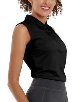 Женские рубашки поло без рукавов upf 50 +, быстросохнущие спортивные топы для гольфа, спортивные теннисные рубашки на открытом воздухе, футболка из дышащей ткани