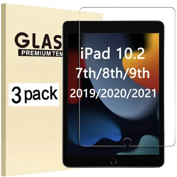 Закаленное Стекло Для Apple iPad 10.2 2019 2020 2021 7-го, 8-го, 9-го поколения С Защитой От Царапин, Защитная Пленка для Планшета с Полным покрытием
