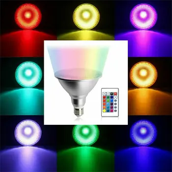 Затемняемый RGB PAR38 Par Light E27 25 Вт СВЕТОДИОДНЫЙ Прожектор Лампа Прожекторная Лампа с Дистанционным Управлением Многоцветное Украшение Домашнего Магазина 110V 220V