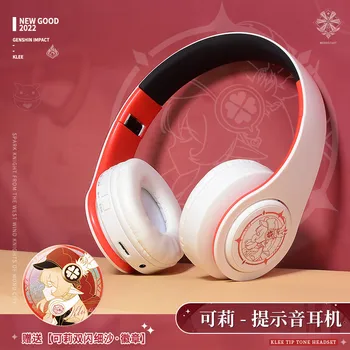 Игра Genshin Impact Klee Zhong Li Косплей Модная Беспроводная Bluetooth-гарнитура Удобные стерео Складные игровые наушники Подарки