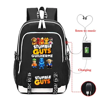 Игровой Рюкзак Stumble Для парней, Школьная сумка для подростков, USB-порт для зарядки, сумка для ноутбука, Мультяшный Нейлоновый рюкзак Для мальчиков, Сумка для книг Mochila
