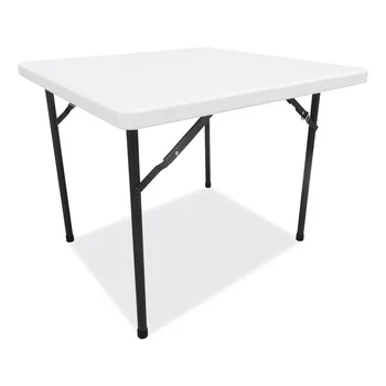Квадратный Пластиковый Складной стол ALEPT36SW - Белый 