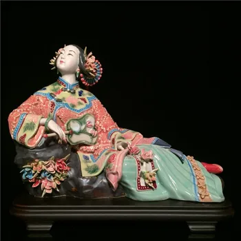 Керамическая Кукла Леди Украшения для Гостиной Ретро Новый Китайский Настольный Орнамент Специальные подарки