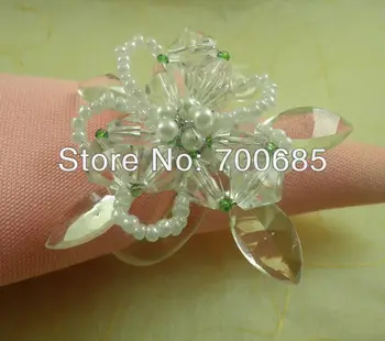 кольцо для салфеток с кристаллами, прозрачный бисерный оптовый держатель для салфеток