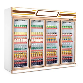 Коммерческий Мини-маркет Б/у Холодильная Вертикальная Витрина Со стеклянной дверью Холодильник для напитков