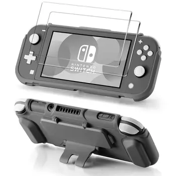 Комплект аксессуаров Switch Lite, защитный чехол, слоты для игровых карт, подставка и защитная пленка для экрана для Nintendo Switch Lite