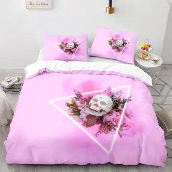 Комплект постельного белья с цветком Розы, Одноместный, двухместный, Полный Размер Queen King Size, Любовь на всю жизнь, Комплект постельного белья для спальни, комплекты пододеяльников для пуховых одеял, 3D принт