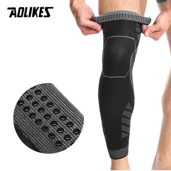 Компрессионные рукава AOLIKES с длинными штанинами, рукав во всю штанину, длинный наколенник, поддерживающий колено, защищающий от баскетбола, футбола, облегчения боли в колене