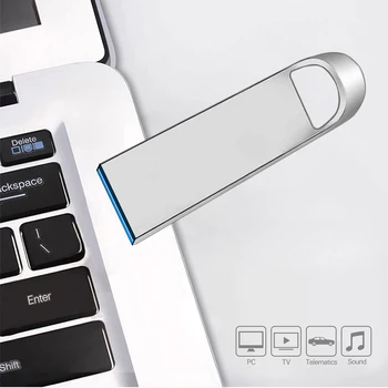 Компьютерная Металлическая ручка-накопитель 64 ГБ 32 ГБ Mini USB2.0 Flash Memory Stick Флешка 128 ГБ Водонепроницаемый USB для фотосъемки Подарков